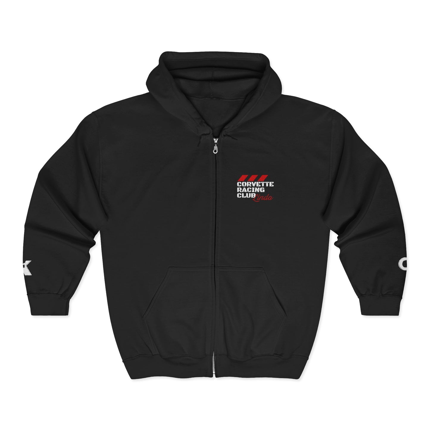 Corvette Racing Club Zip Hoodie – Embroidered by Feelin’Kind