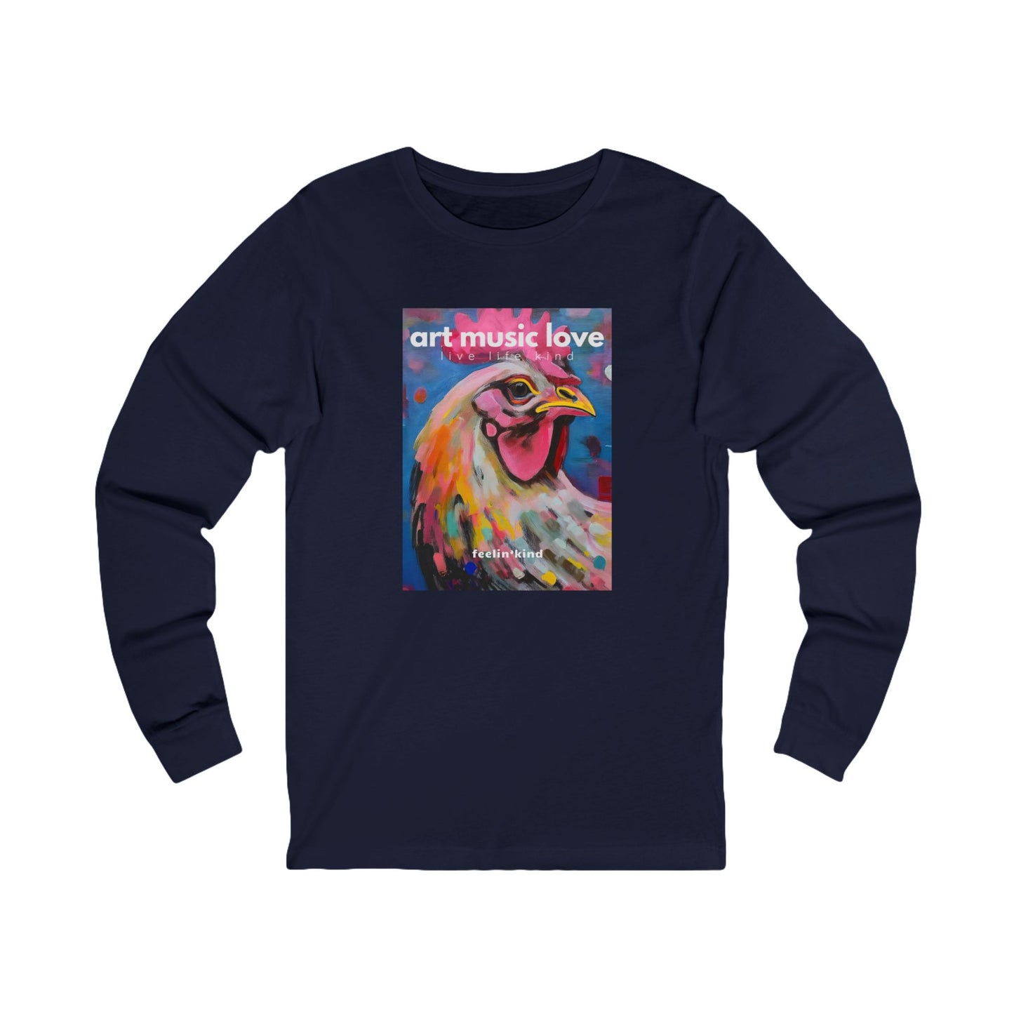 Vibrant Rooster Long Sleeve Tee