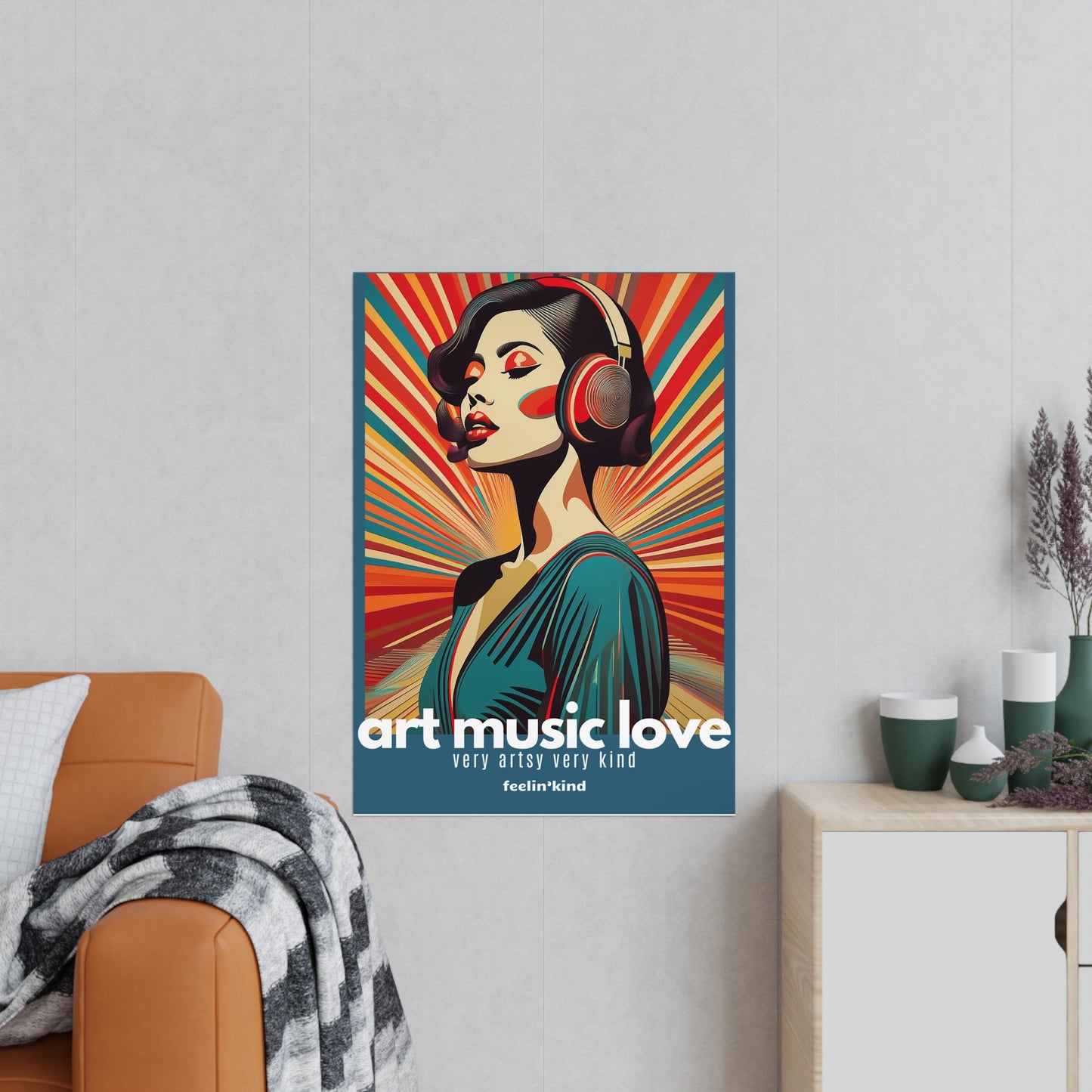 Art Music Love – Headphones & Harmony Poster