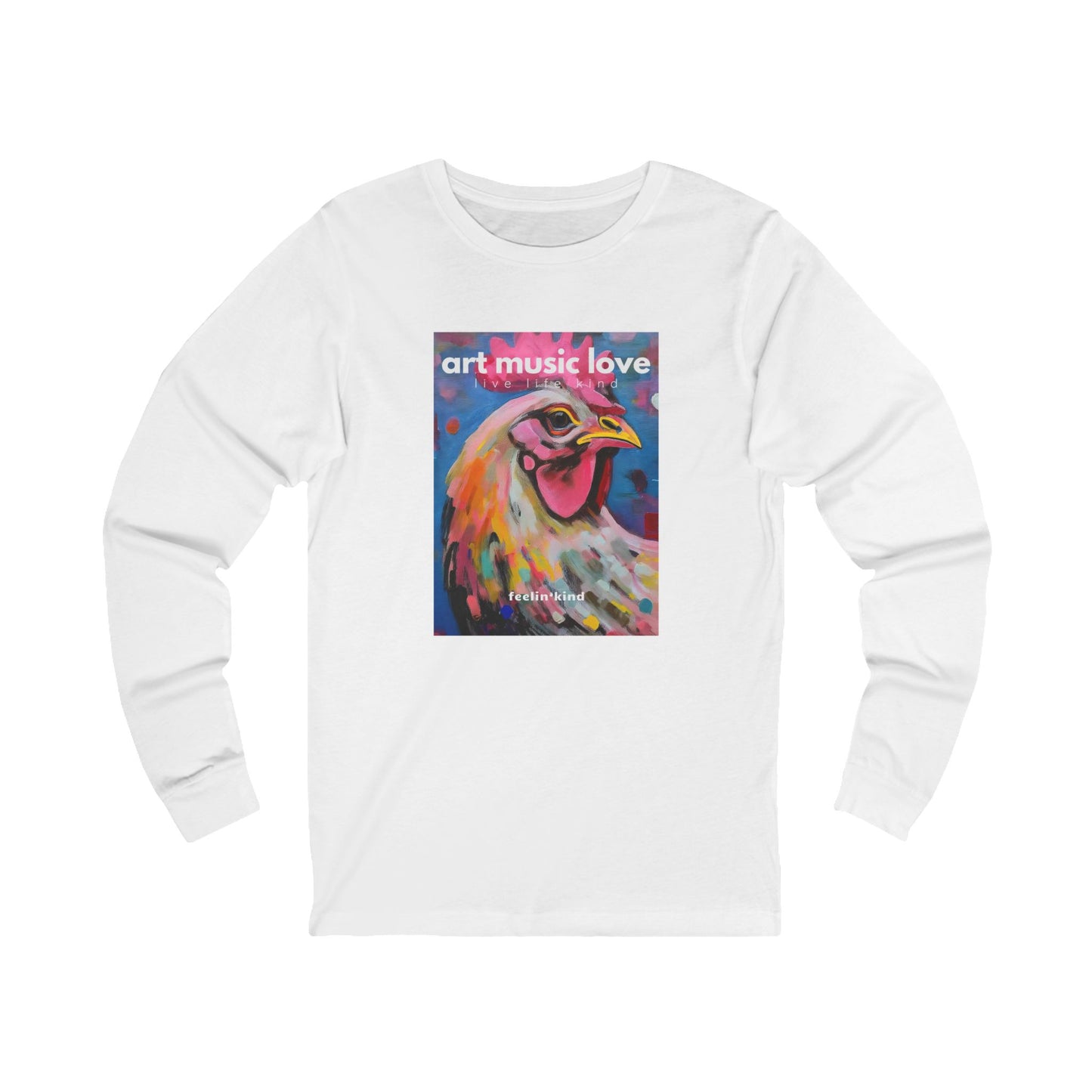 Vibrant Rooster Long Sleeve Tee