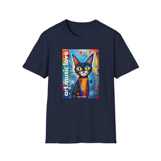Art Music Love Cat T-Shirt