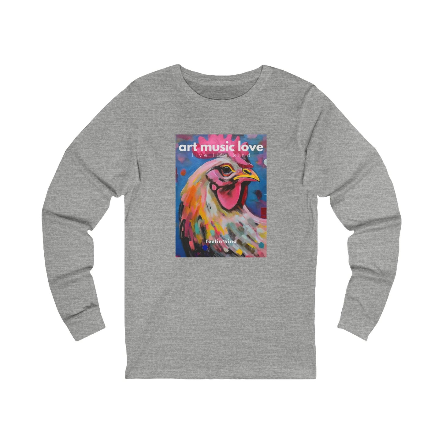 Vibrant Rooster Long Sleeve Tee