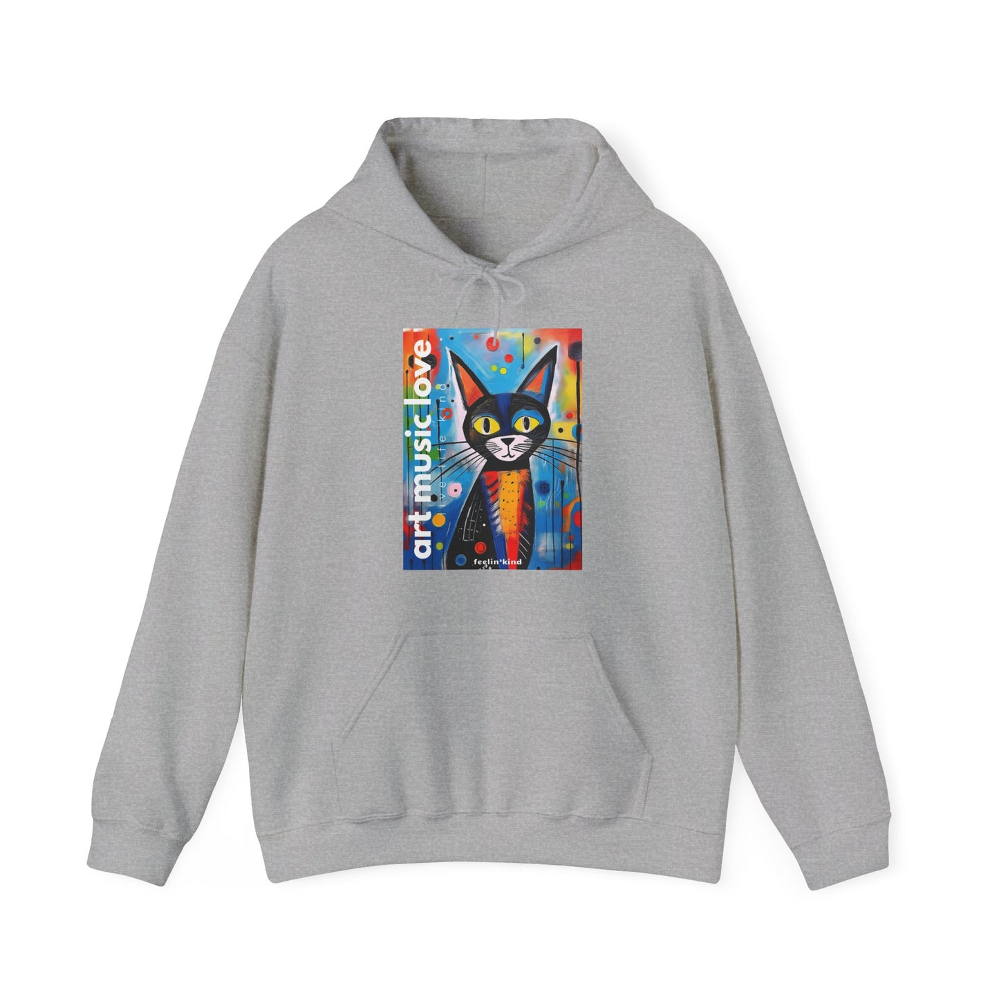 Art Music Love Cat hoodie