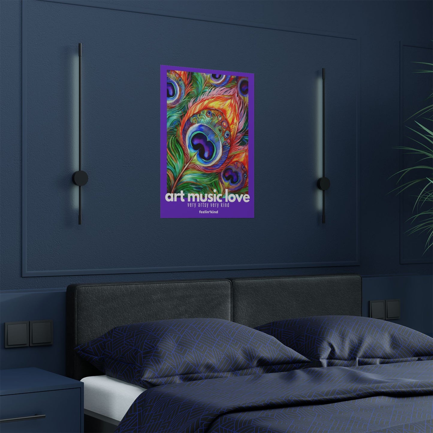 Art Music Love – Peacock Harmony Poster