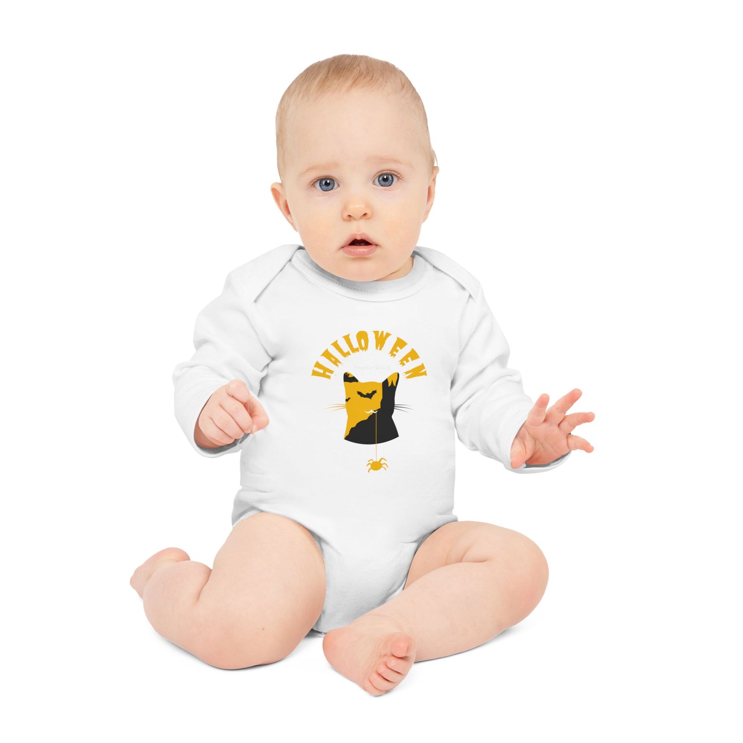 Halloween Cat Baby Bodysuit – Little Boo Edition