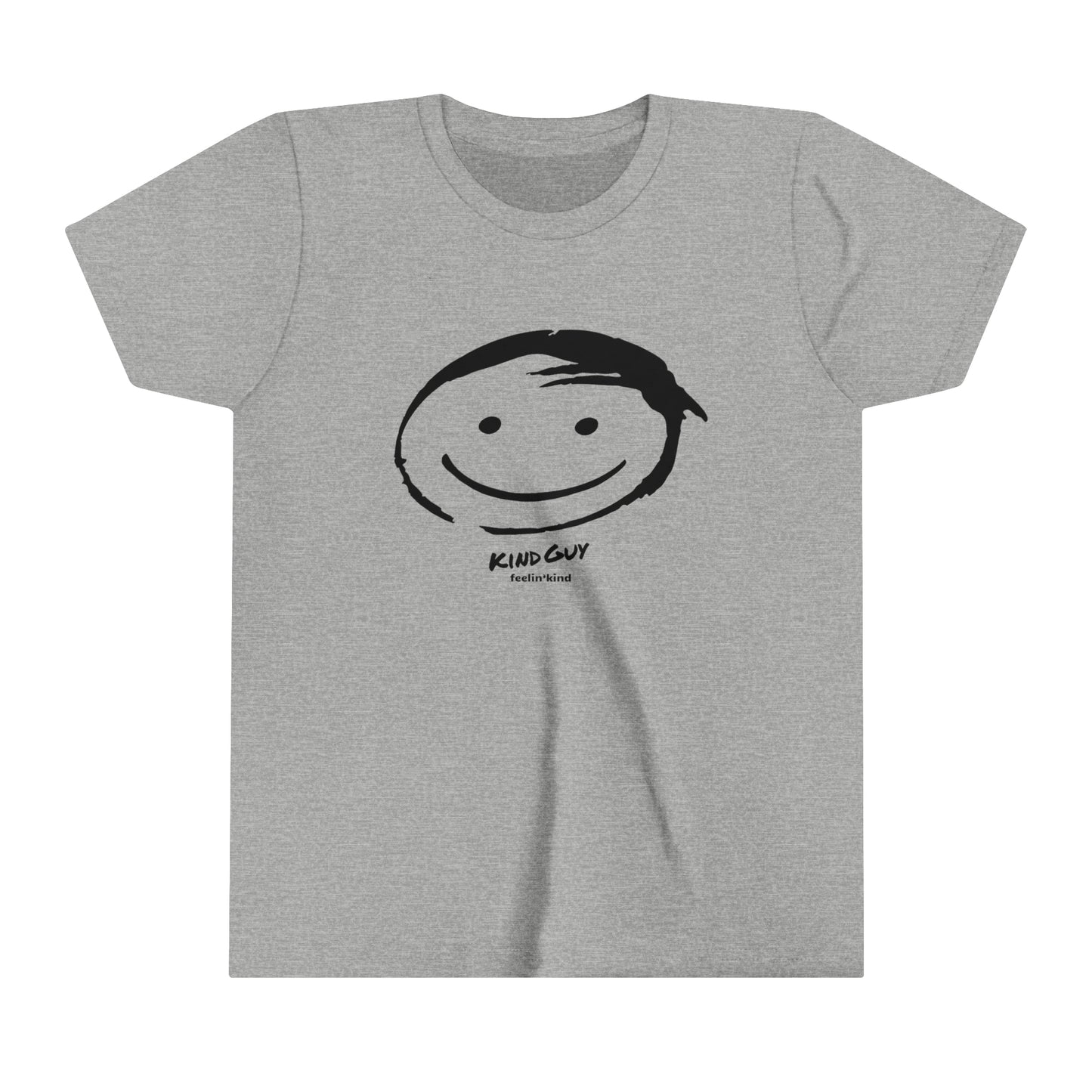 Feelin'Kind Kind Guy design on a grey t-shirt