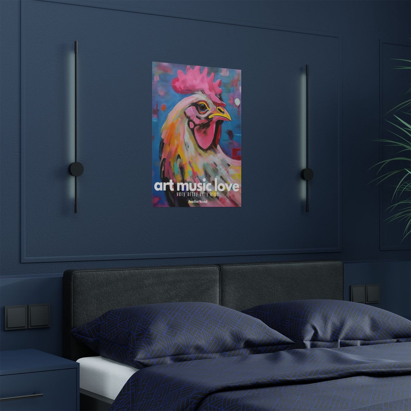 Art Music Love – Vibrant Rooster Poster