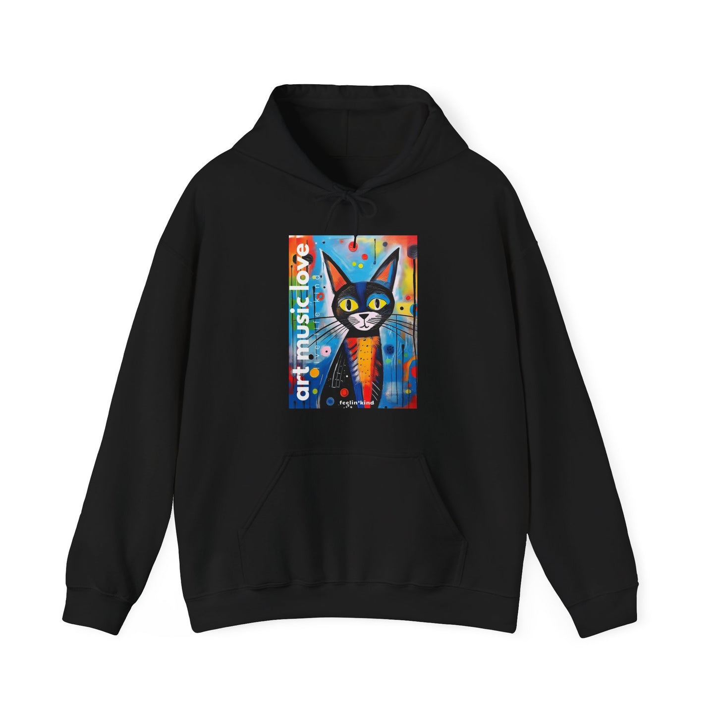 Art Music Love Cat hoodie