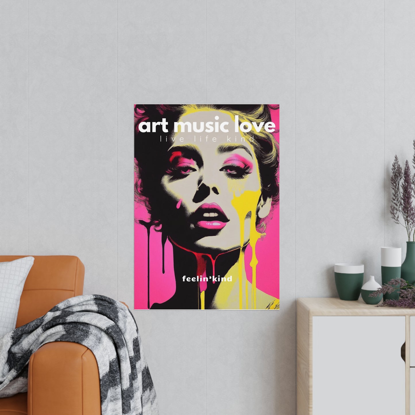 Art Music Love – Electric Muse Pop Art Portrait Poster