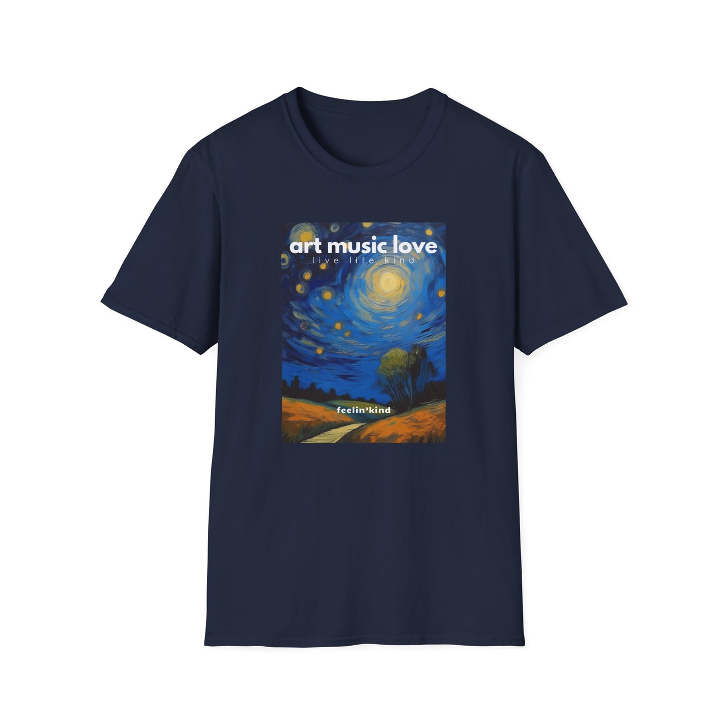 Starry Night Path T-Shirt / Art Music Love Collection