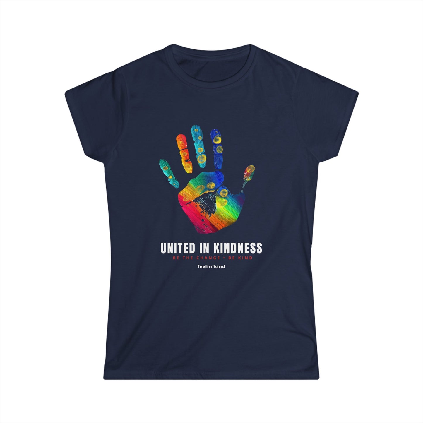 United in Kindness Rainbow Handprint Tee