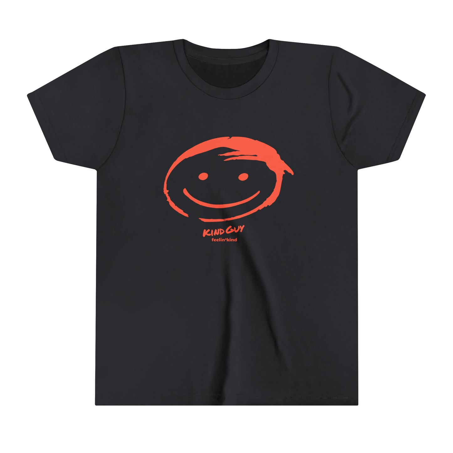 Feelin'Kind Kind Guy design on a black t-shirt