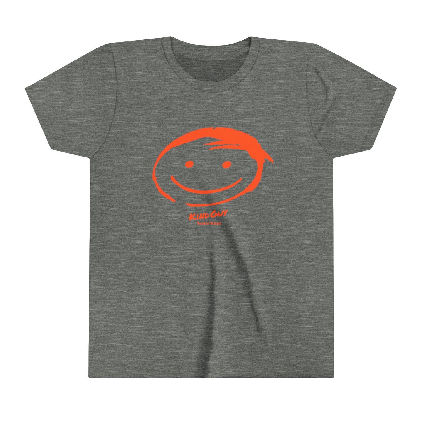 Feelin'Kind Kind Guy design on a deep heather t-shirt
