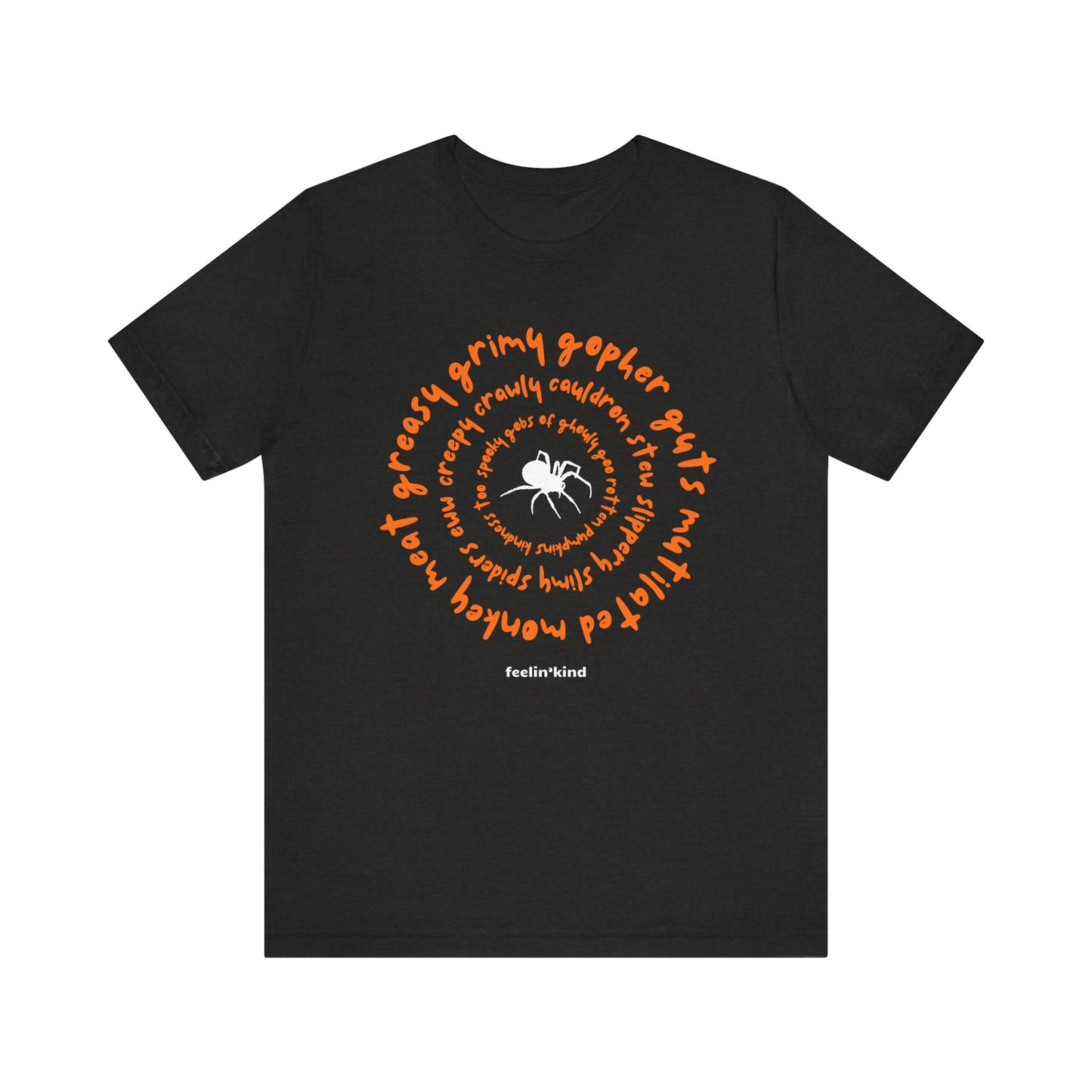 Greasy Grimy Spiral Tee – Feelin’Kind Halloween