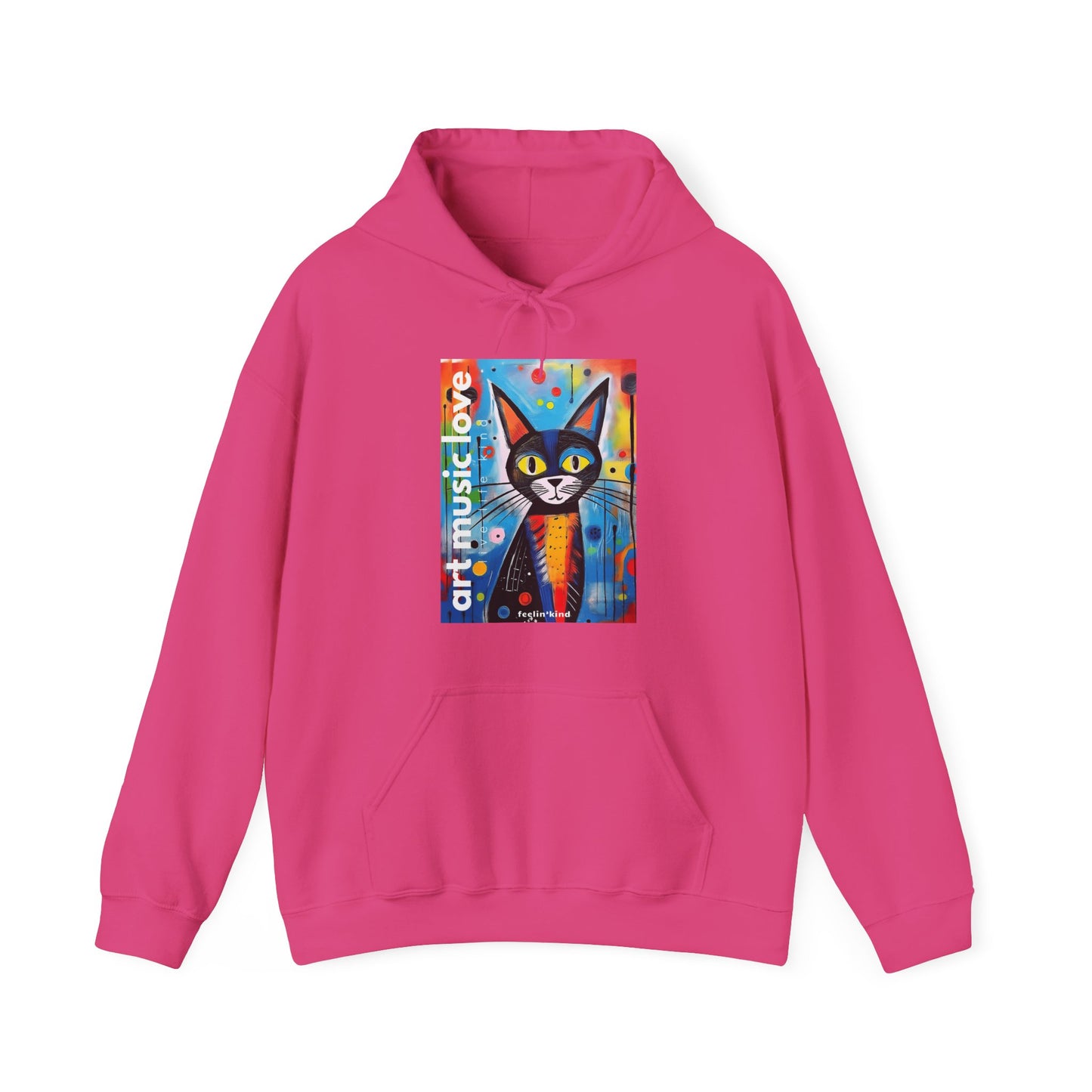 Art Music Love Cat hoodie