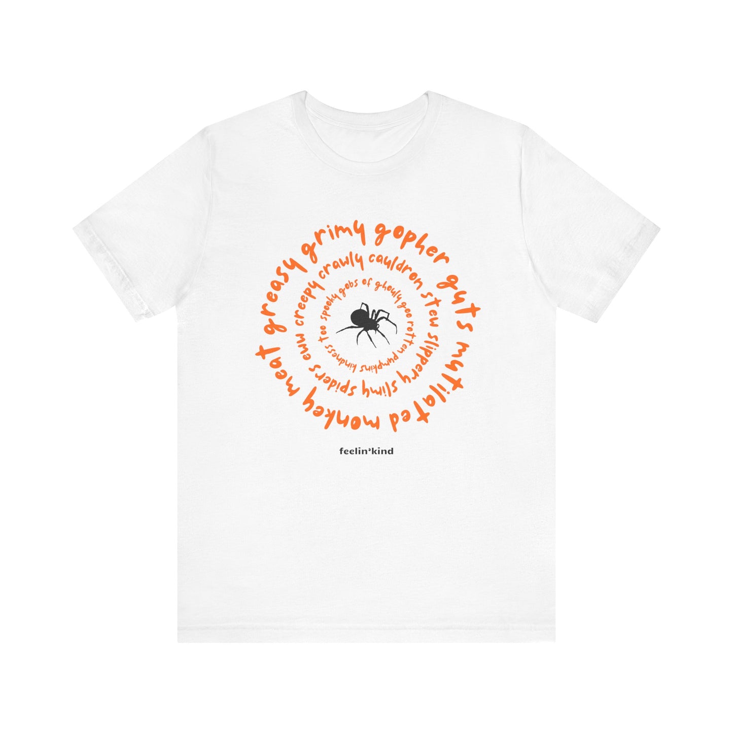 Greasy Grimy Spiral Tee – Feelin’Kind Halloween