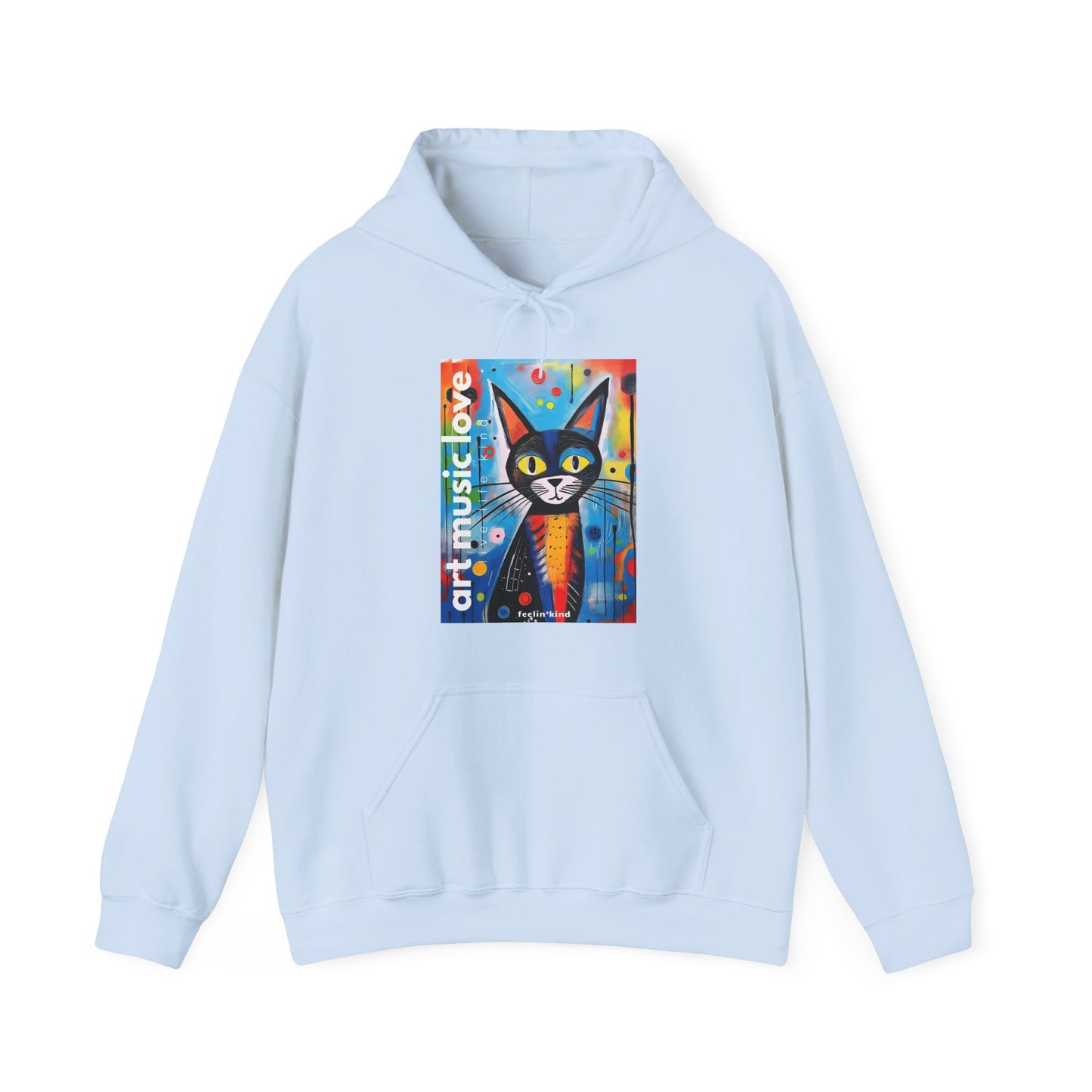 Art Music Love Cat hoodie