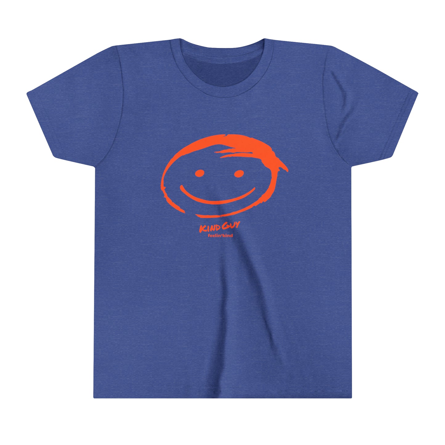 Feelin'Kind Kind Guy design on a royal t-shirt