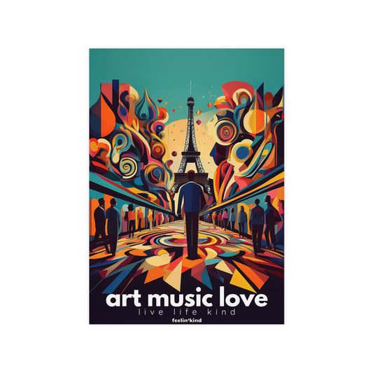 Art Music Love –  Paris in Color Poster