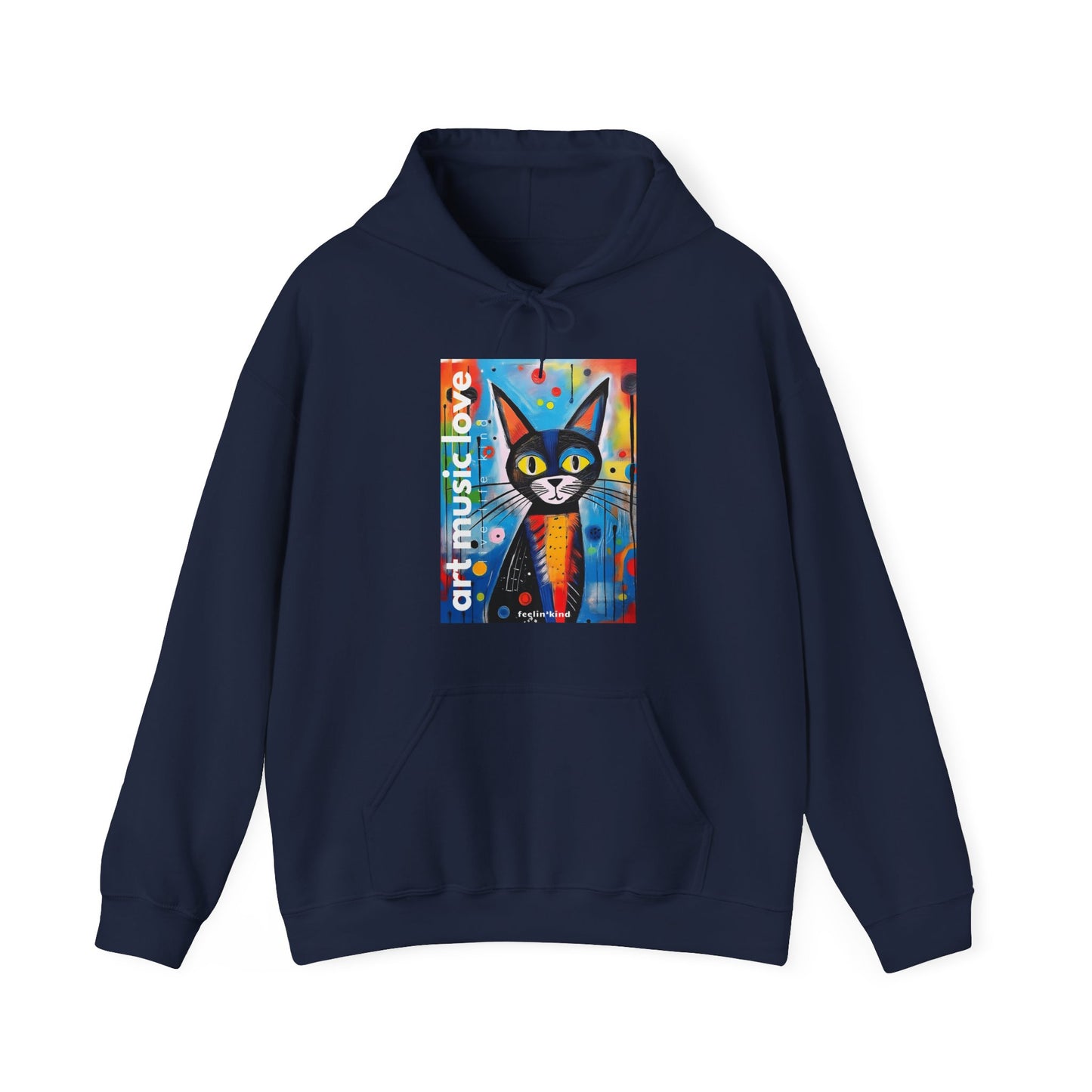 Art Music Love Cat hoodie