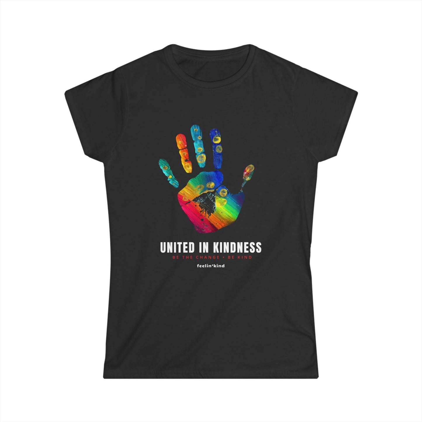 United in Kindness Rainbow Handprint Tee