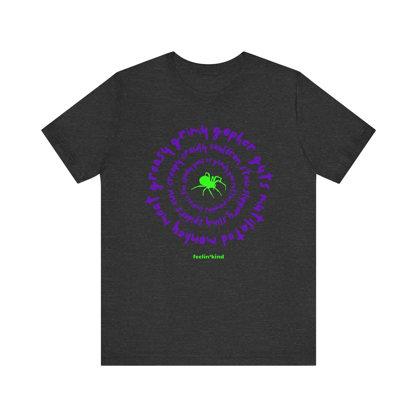 Greasy Grimy Spiral Tee – Feelin’Kind Halloween