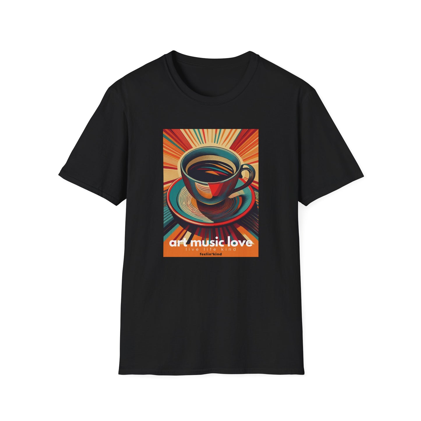 Radiant Coffee Burst T-Shirt / Art Music Love Collection