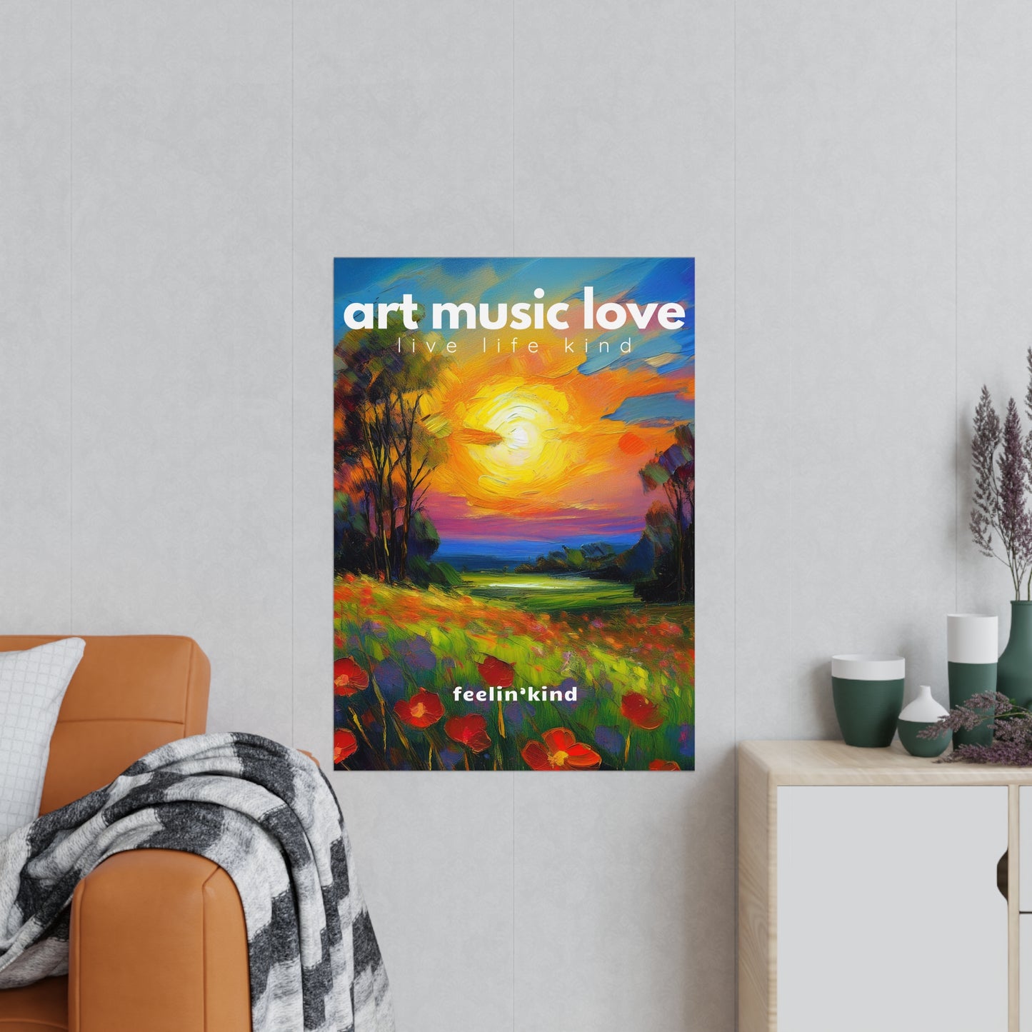 Art Music Love - Sunset Landscape Poster