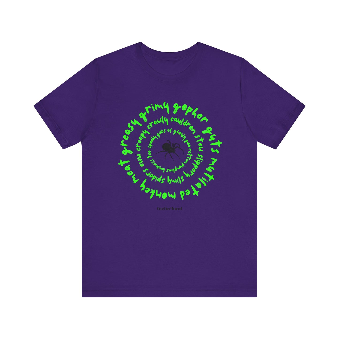 Greasy Grimy Spiral Tee – Feelin’Kind Halloween