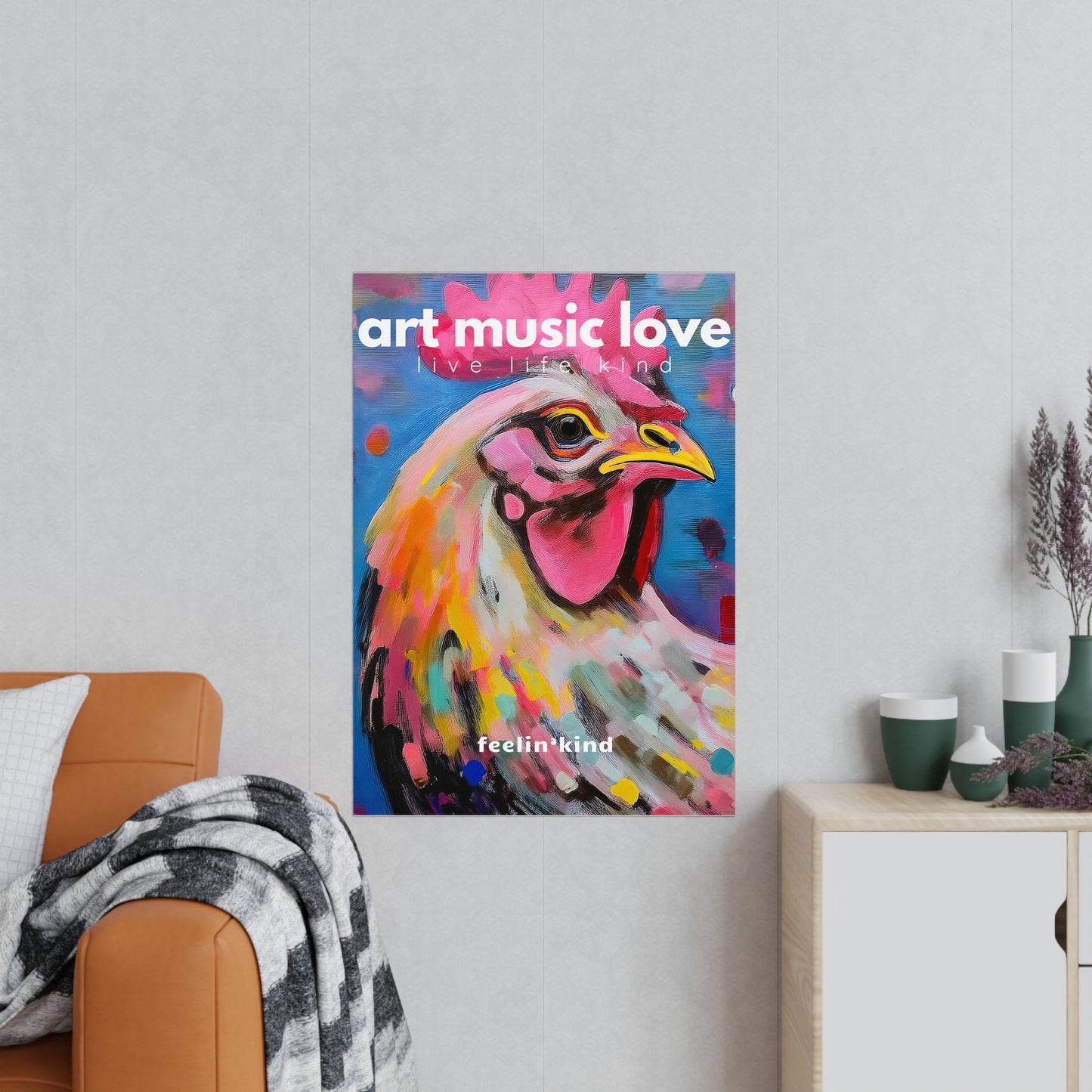 Art Music Love – Vibrant Rooster Poster