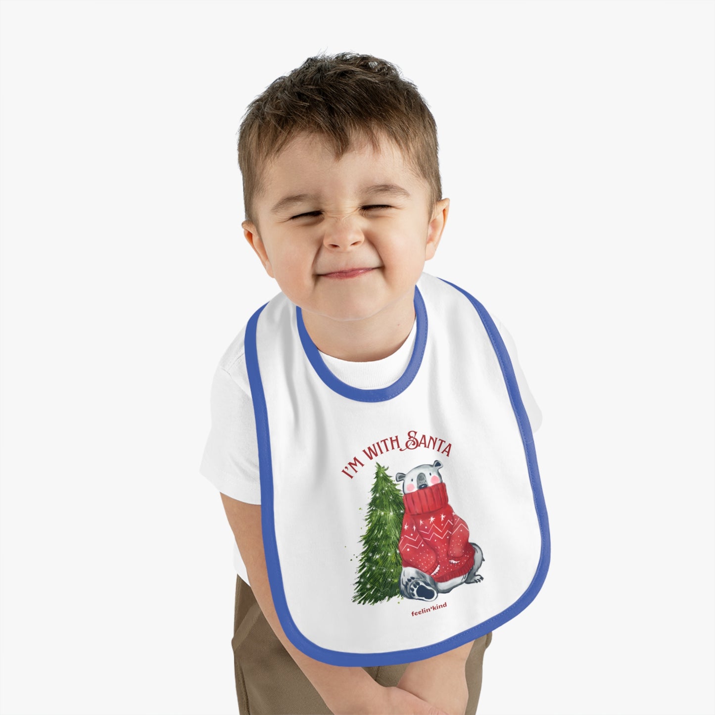 I’m With Santa Baby Bib
