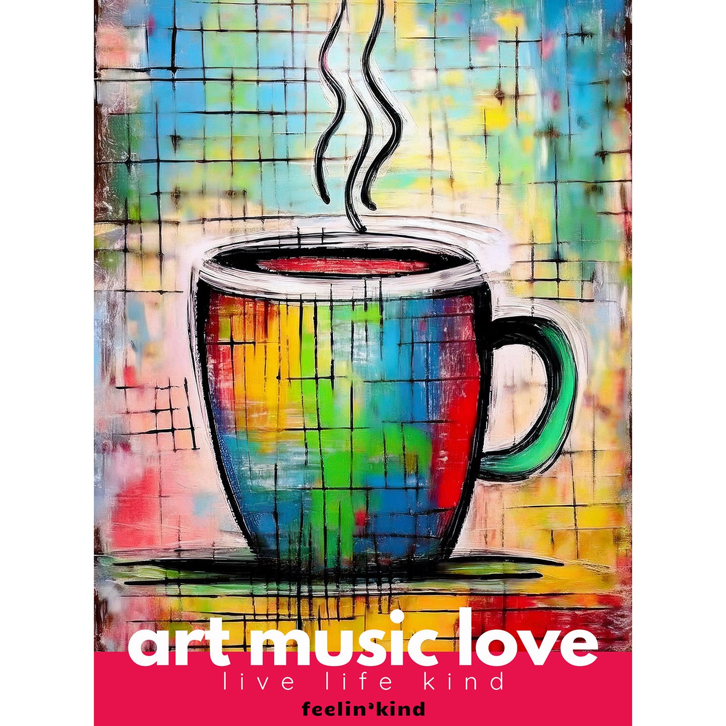 Art Music Love Rainbow Coffee Hoodie