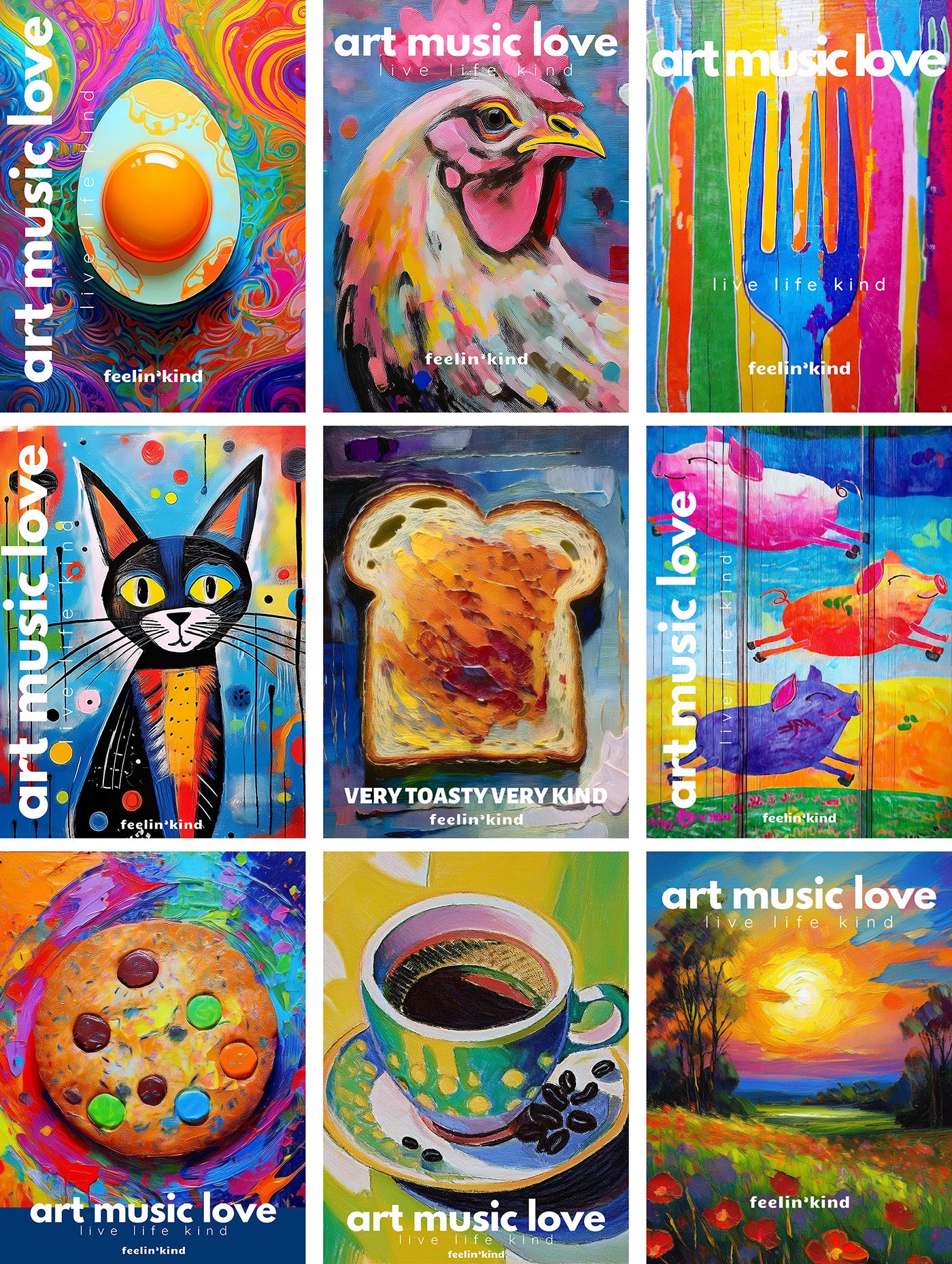 Art Music Love - Sunset Landscape Poster