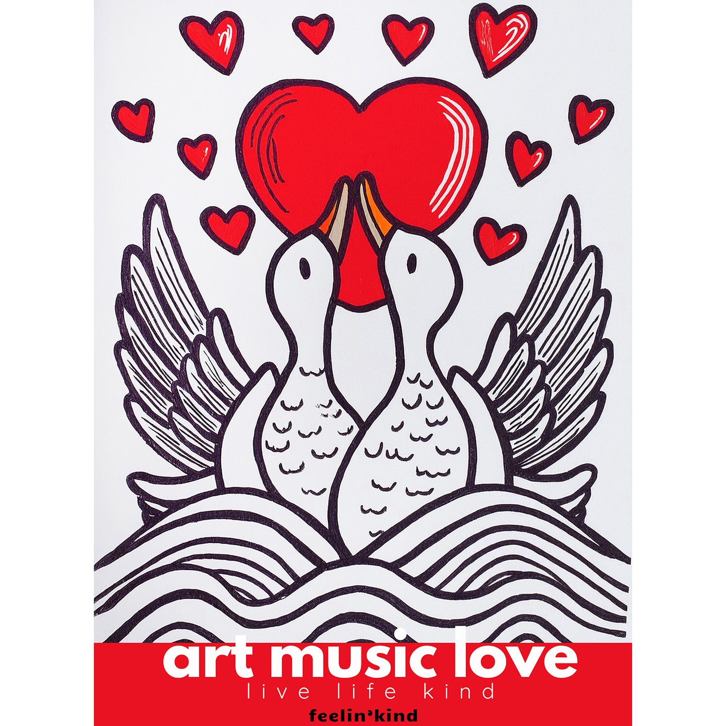 Love Ducks T-Shirt / Art Music Love Collection