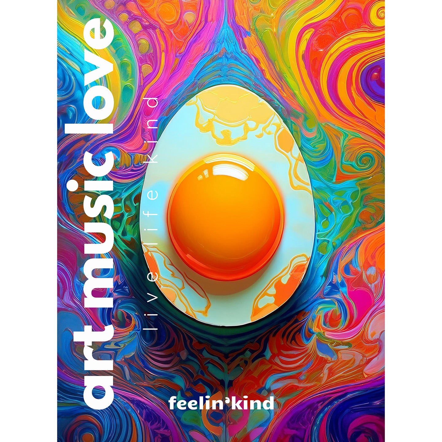 Art Music Love – Psychedelic Egg Poster