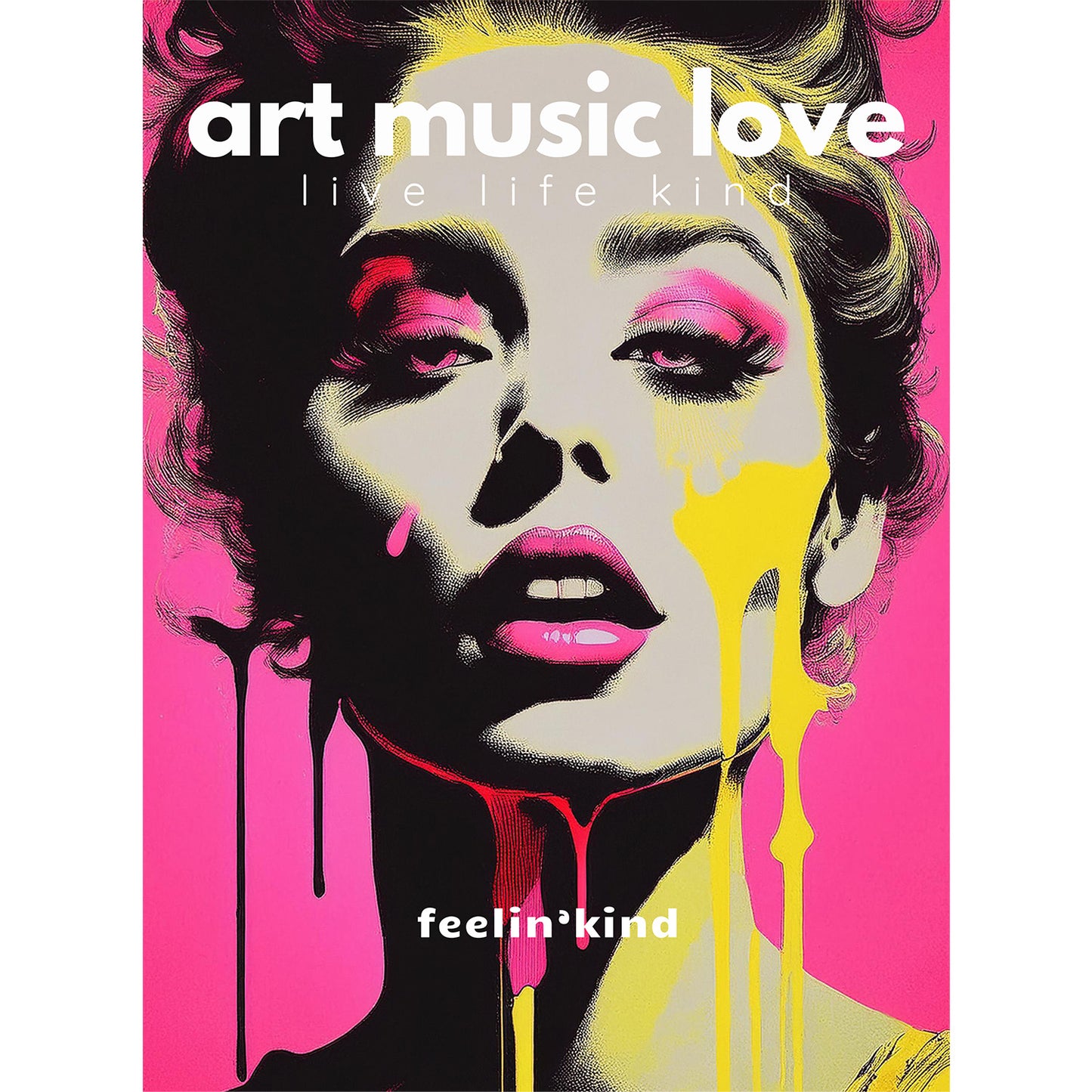 Art Music Love – Electric Muse Pop Art Portrait Poster