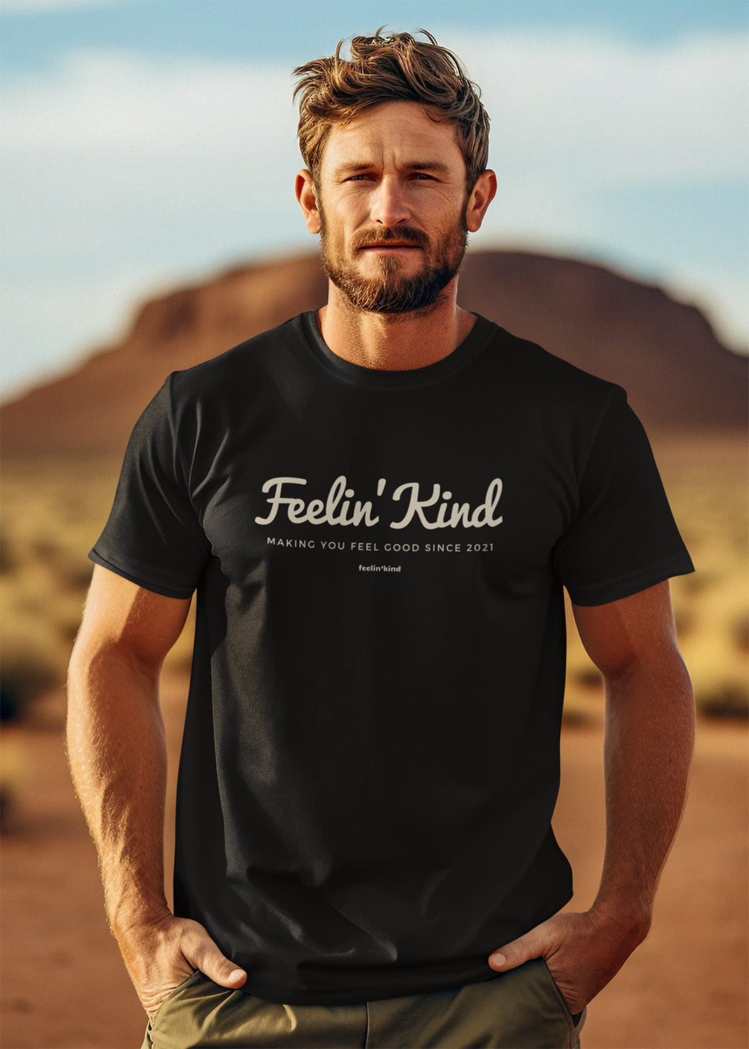 Feelin’Kind Script Logo Tee