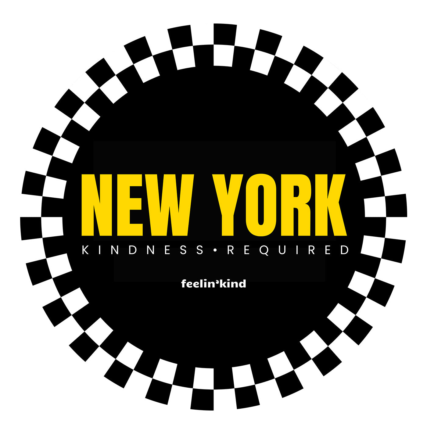 New York Checkered Circle Unisex Tee
