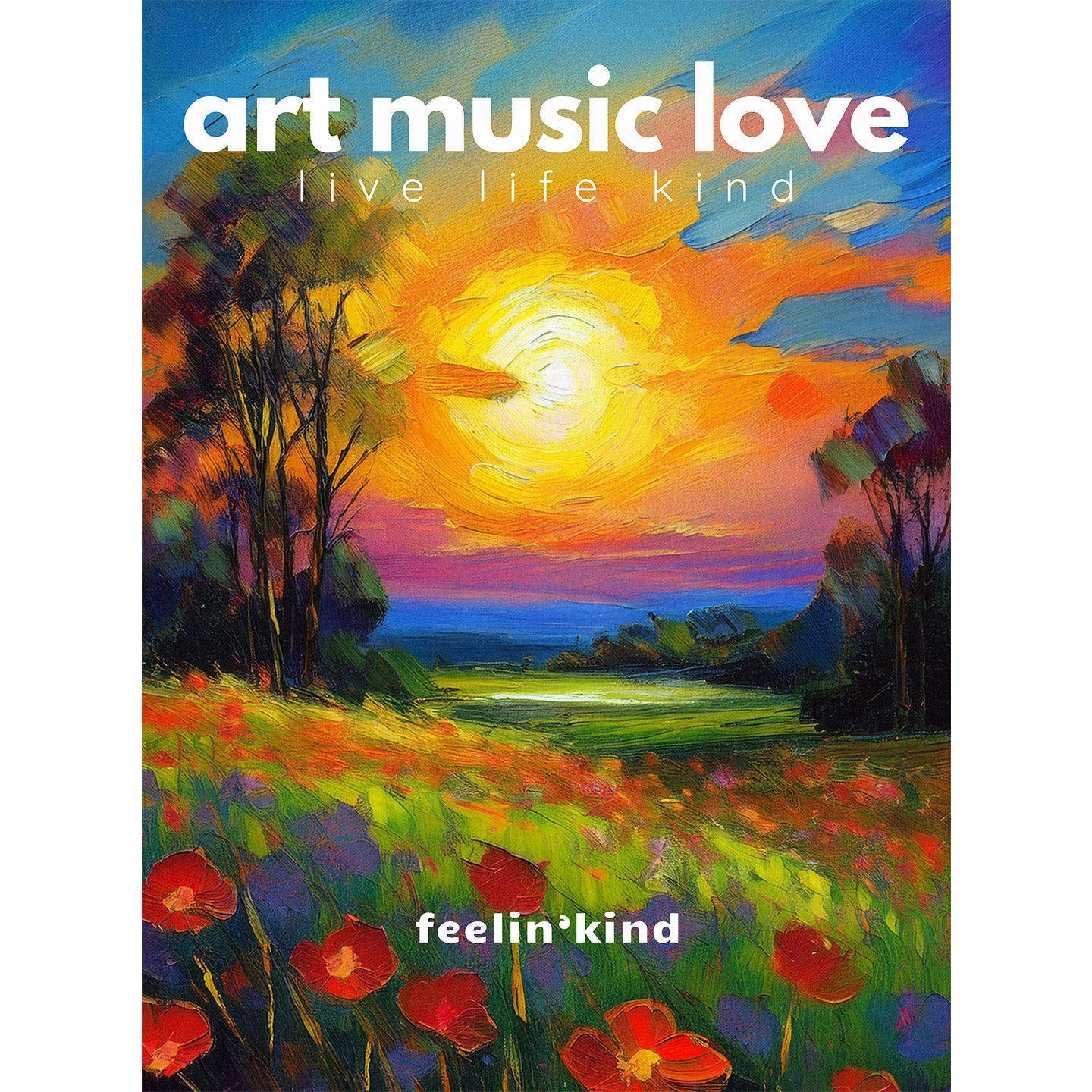 Art Music Love - Sunset Landscape Poster