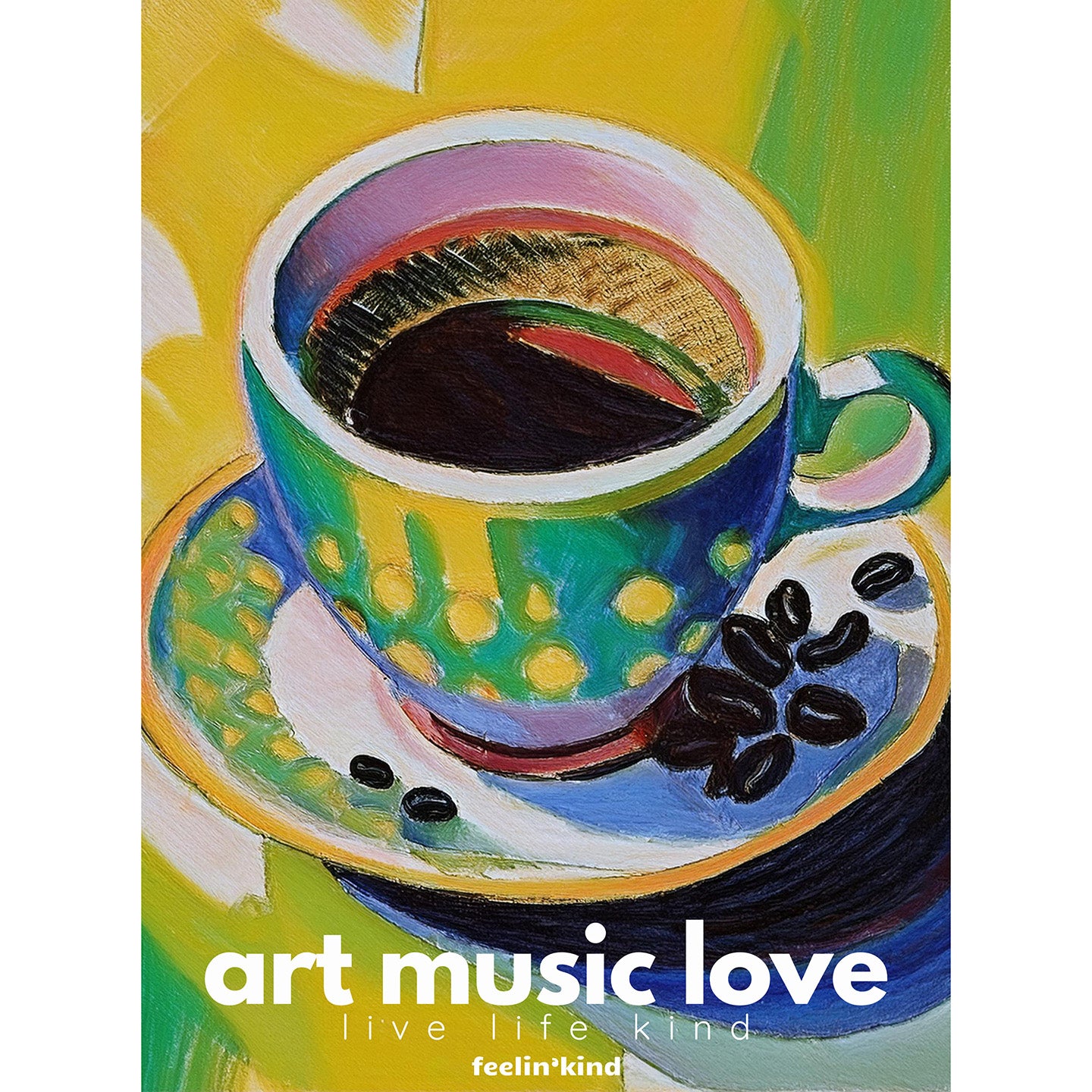 Art Music Love Vibrant Coffee Bliss Hoodie