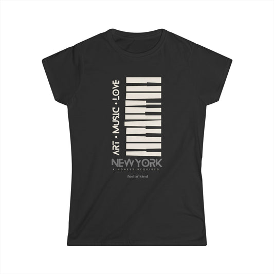 Art Music Love – New York Piano Keys T-Shirt