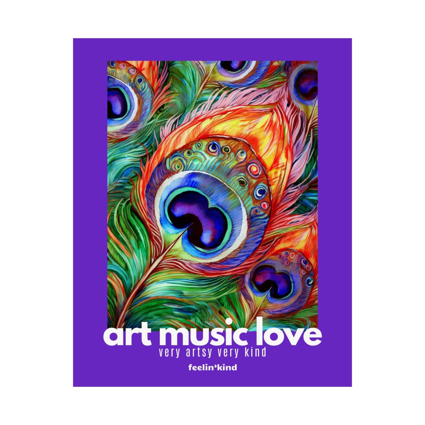 Art Music Love – Peacock Feather Poster