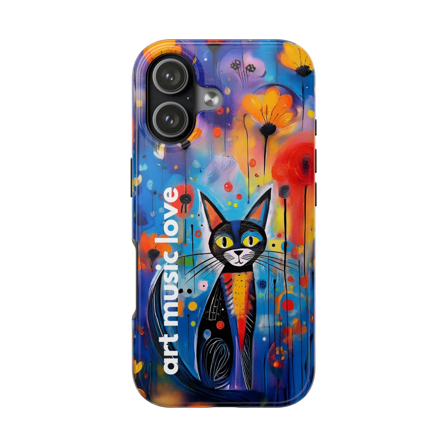 Art Music Love Phone Case – Vibrant Cat