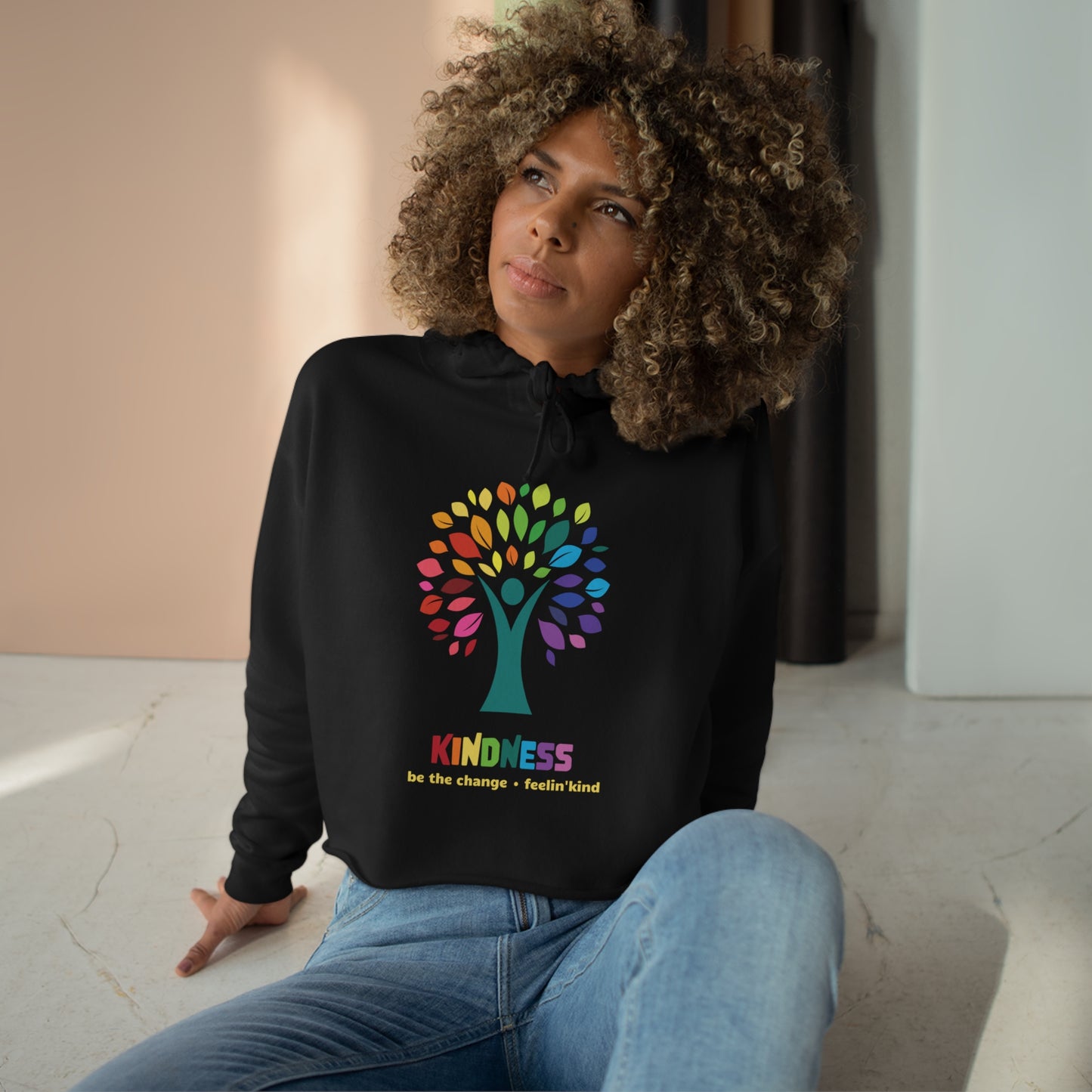 Kindness Tree Crop Hoodie