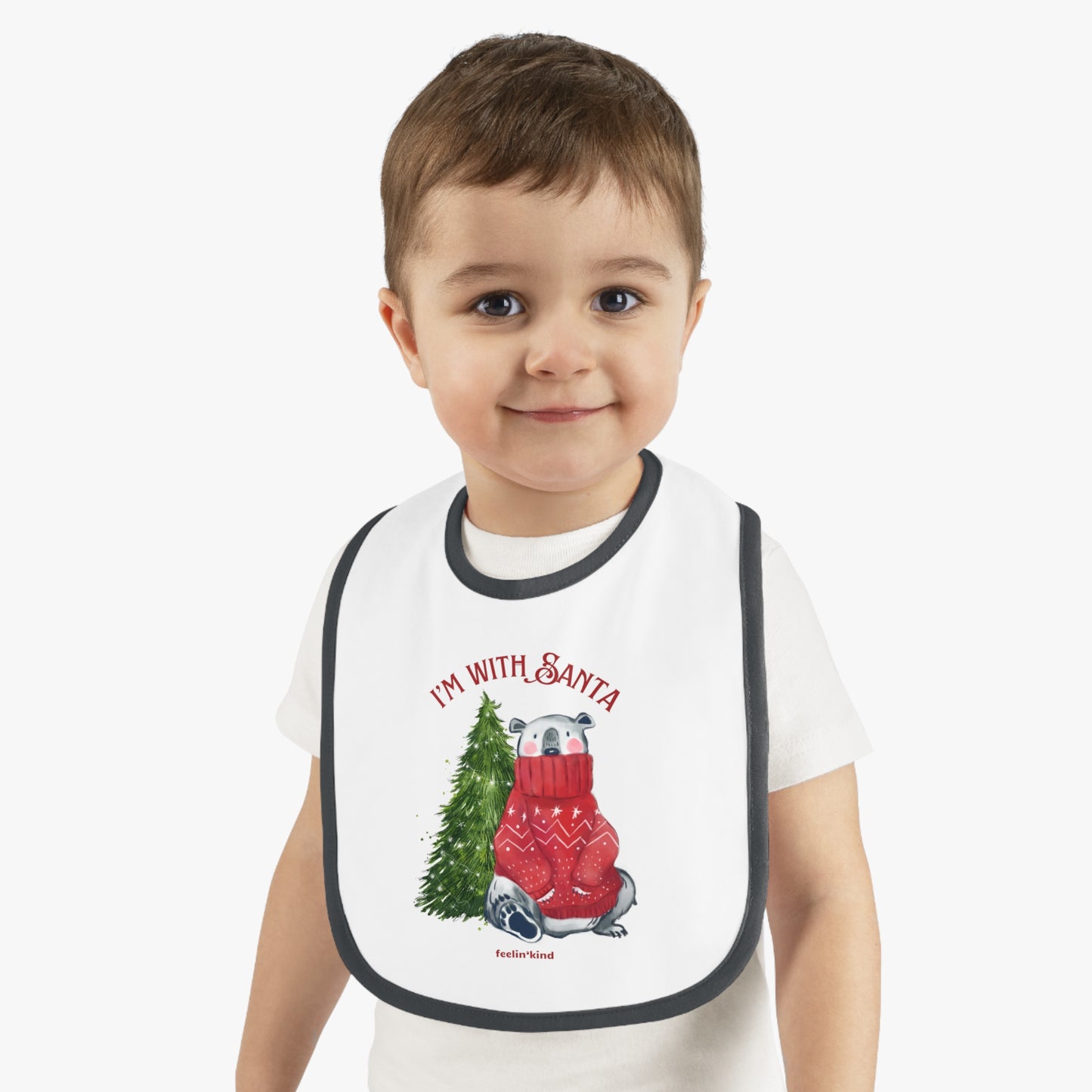 I’m With Santa Baby Bib