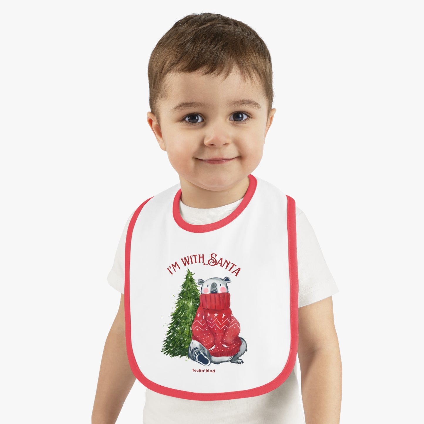 I’m With Santa Baby Bib