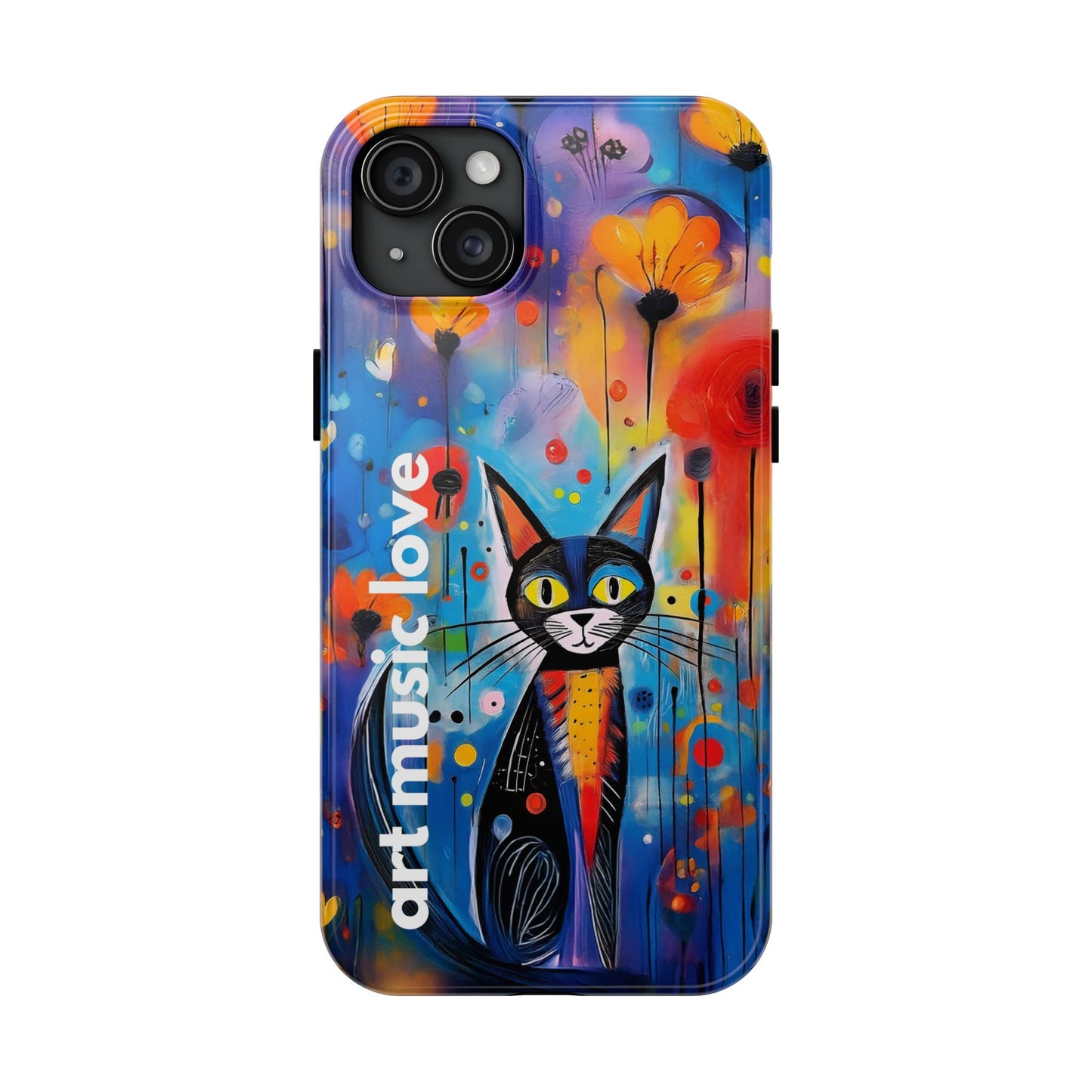 Art Music Love Phone Case – Vibrant Cat