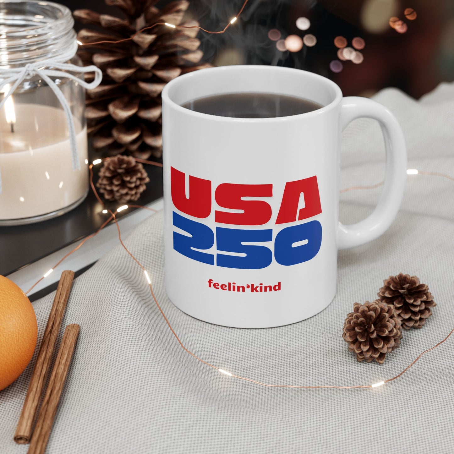 USA 250 Mug – Red, White & Blue