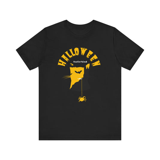 Halloween Cat & Spider Tee