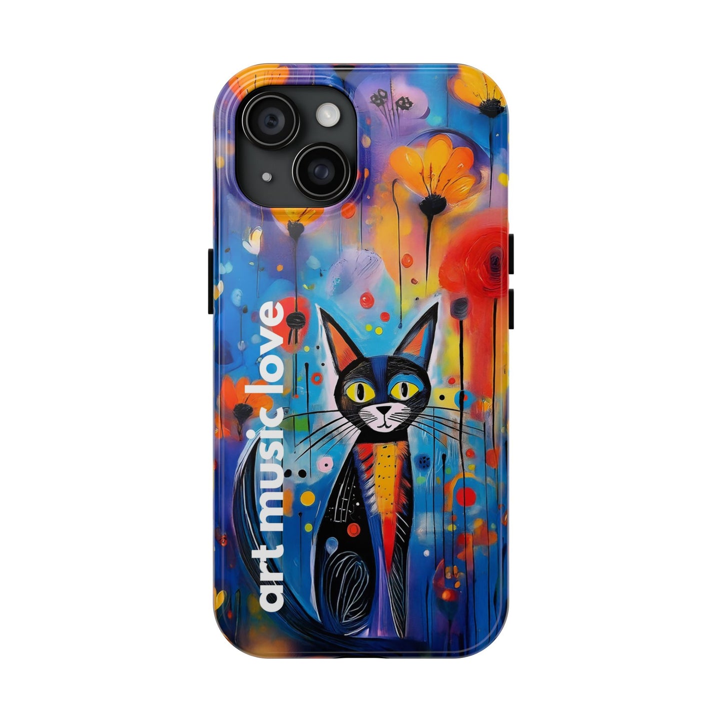 Art Music Love Phone Case – Vibrant Cat